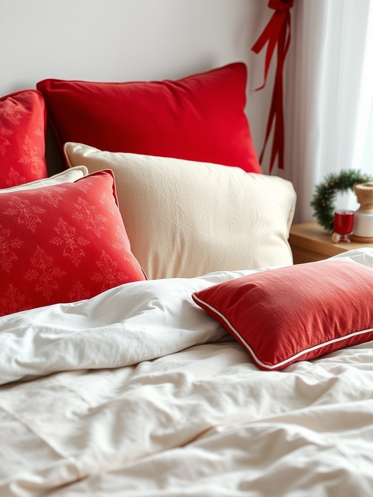 Swap Your Regular Pillow Covers for Velvet Reds