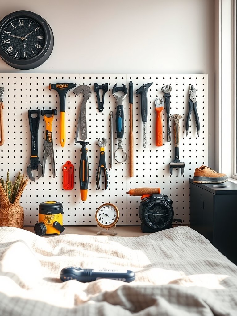 Use A Pegboard For Tools