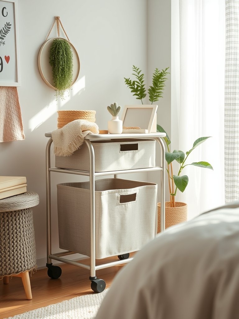Use A Rolling Storage Cart