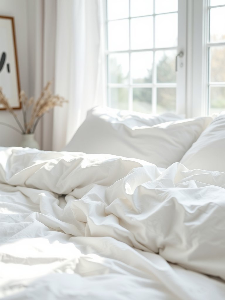Use Crisp White Bedding for Light