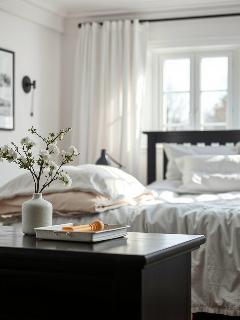 Use Crisp White Linens for Contrast