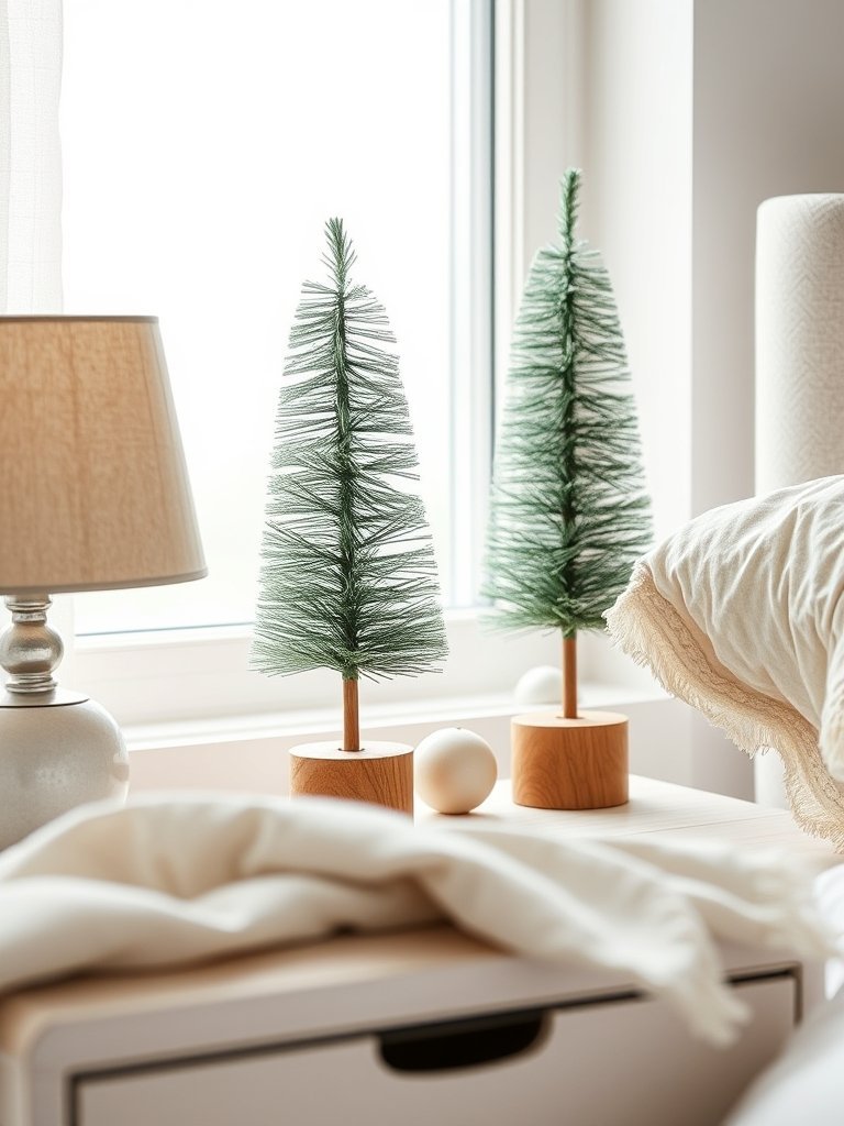 Use Narrow Tabletop Trees on Your Nightstand