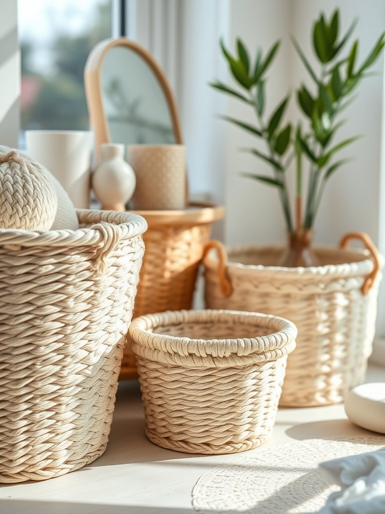 Use Pretty Storage Baskets