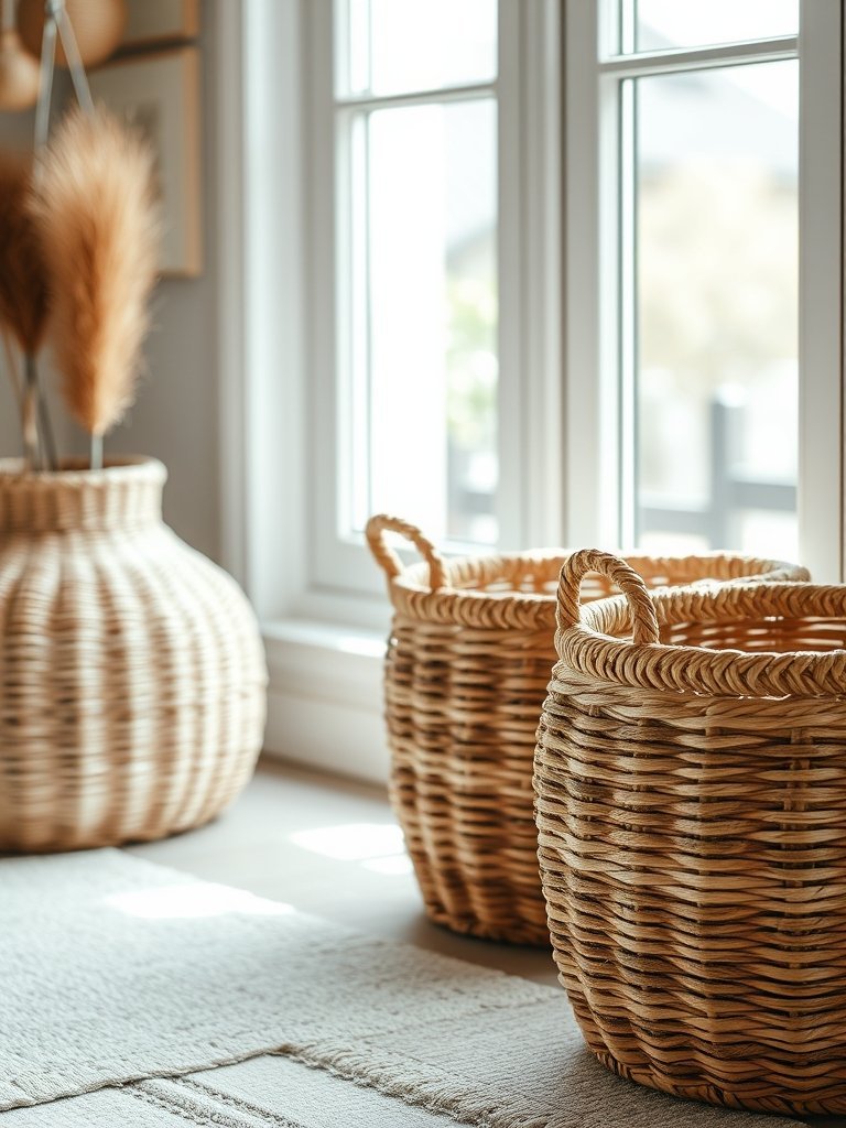 Use Woven Baskets for Texture