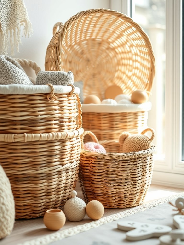 Use Woven Baskets For Toys