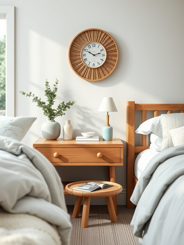 Wooden Nightstands Bring Earthiness