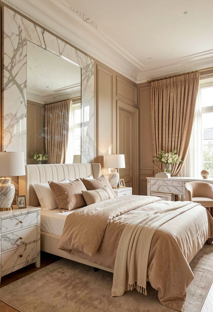 A Marble Framed Mirror