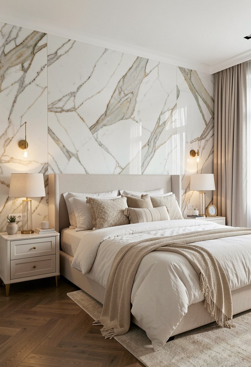 A Polished Marble Accent Wall