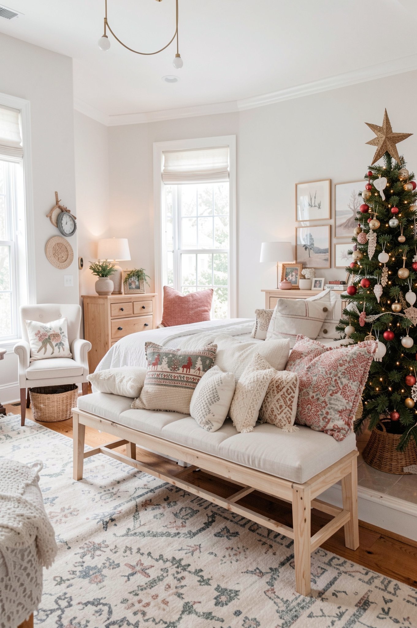Add a Bench with Pillows