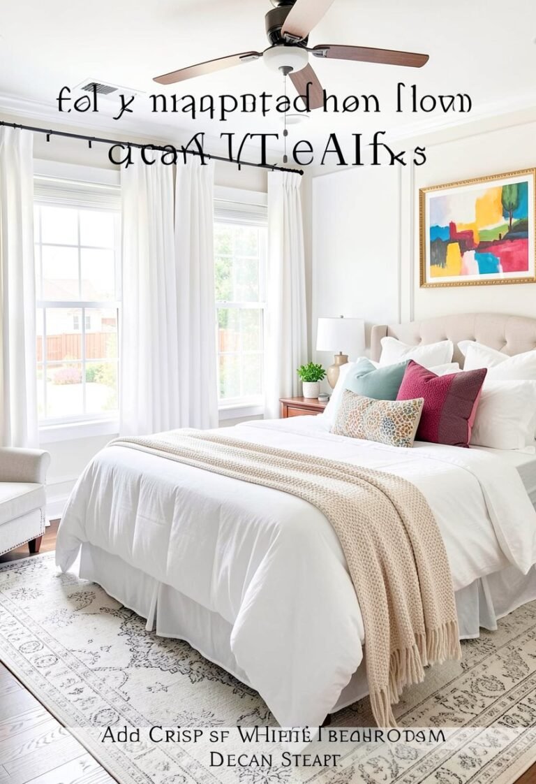 Add Crisp White Bedding for a Clean Start