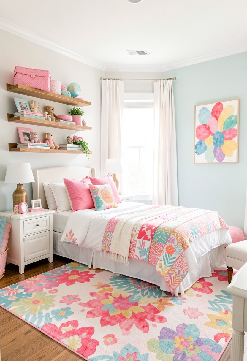 Add Floating Shelves for Her Stuff