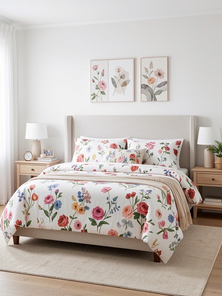 Choose Floral Bedding with Restraint