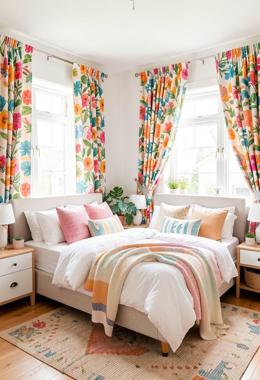 Curtains Hung Near the Ceiling