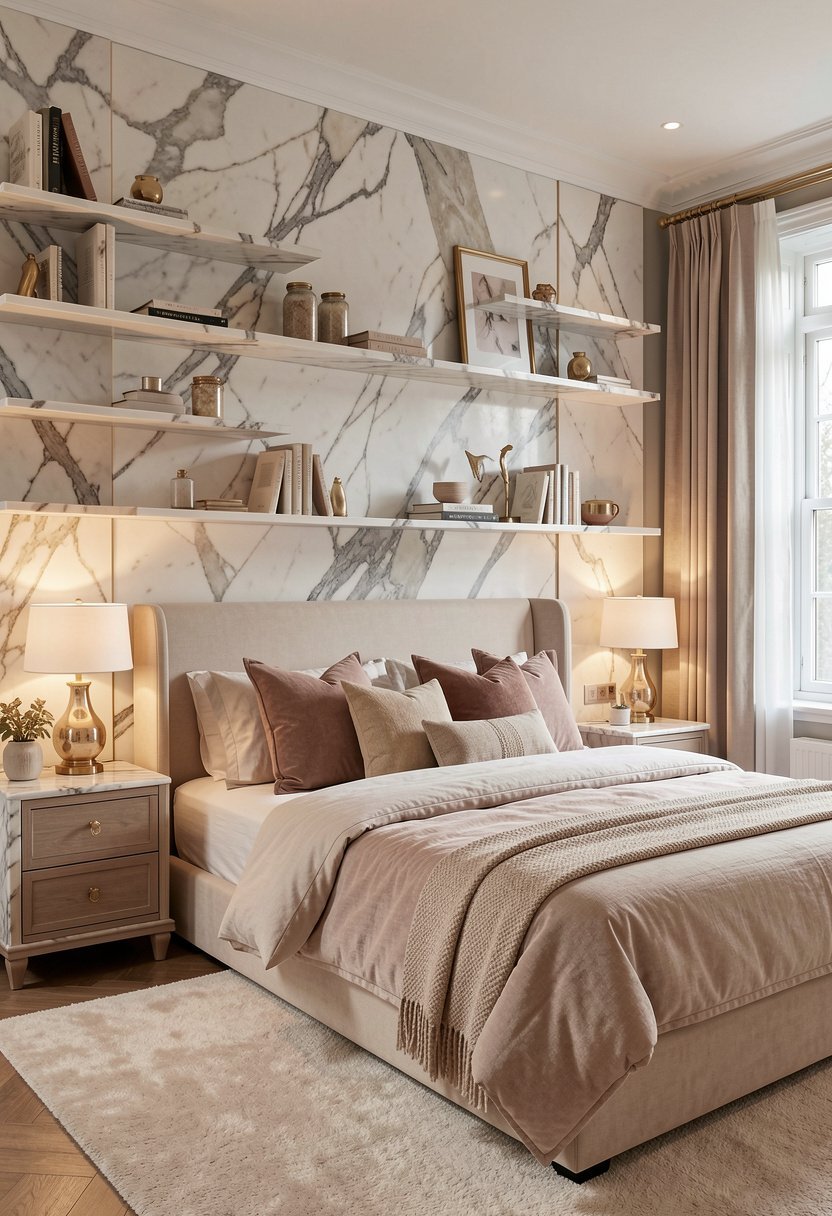 Custom Marble Wall Shelves