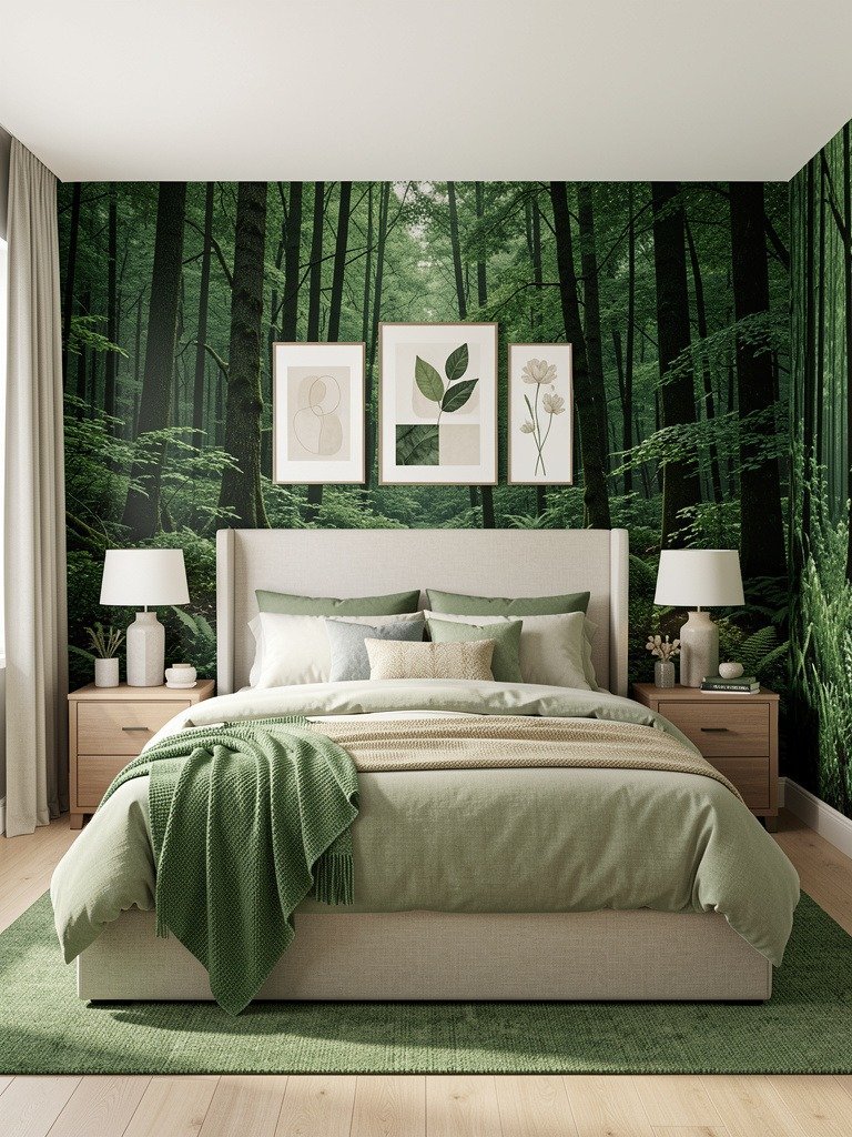 Dark Forest Accent Wall