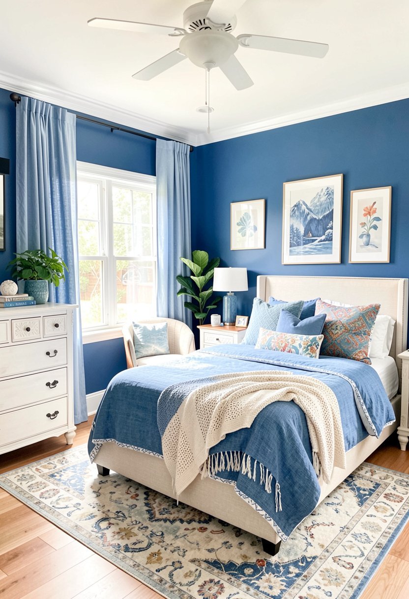 Denim Blue and Washed Cotton