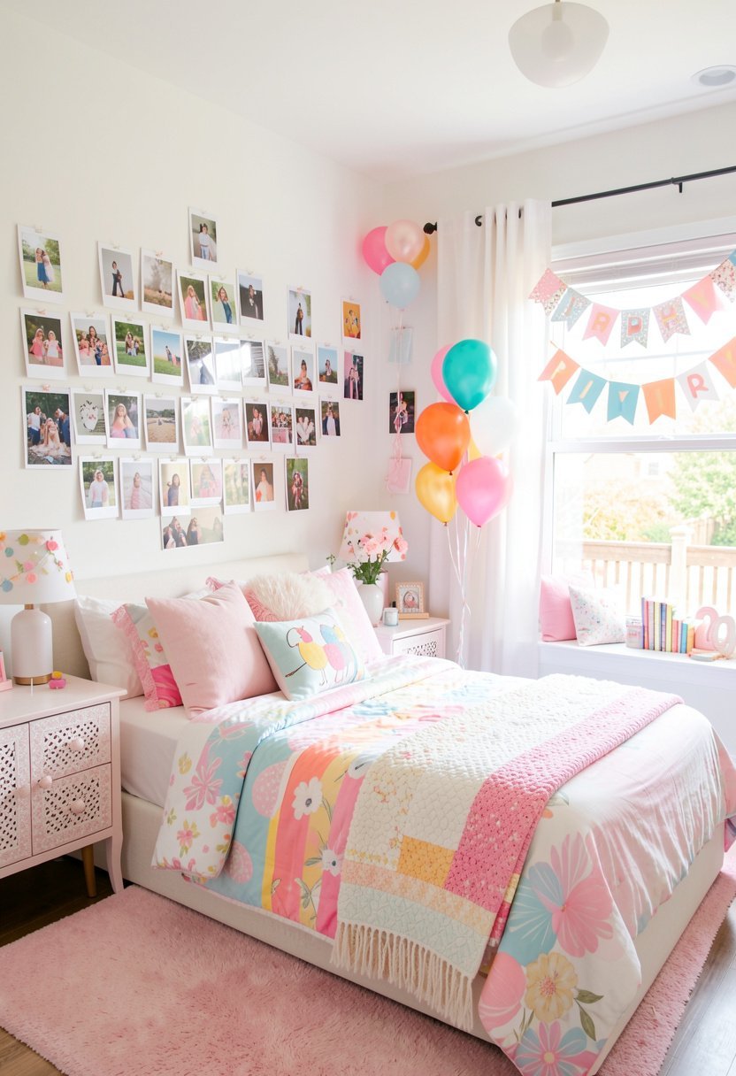 Floating Polaroid Memory Wall