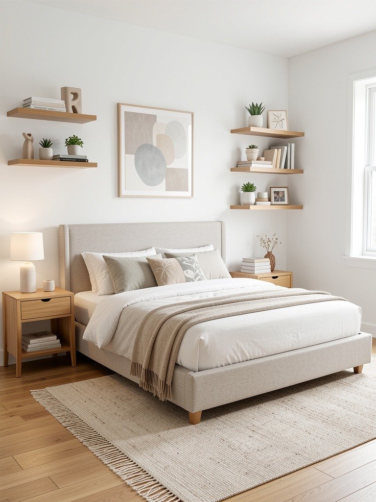 Floating Shelf Beside the Nightstand