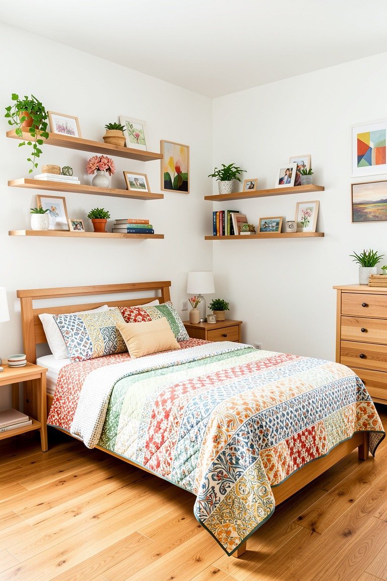 Floating Wood Shelves