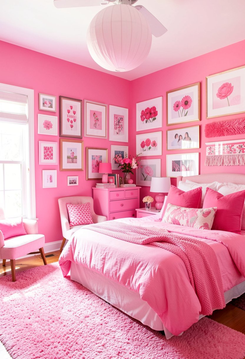 Framed Art with Pink Pops