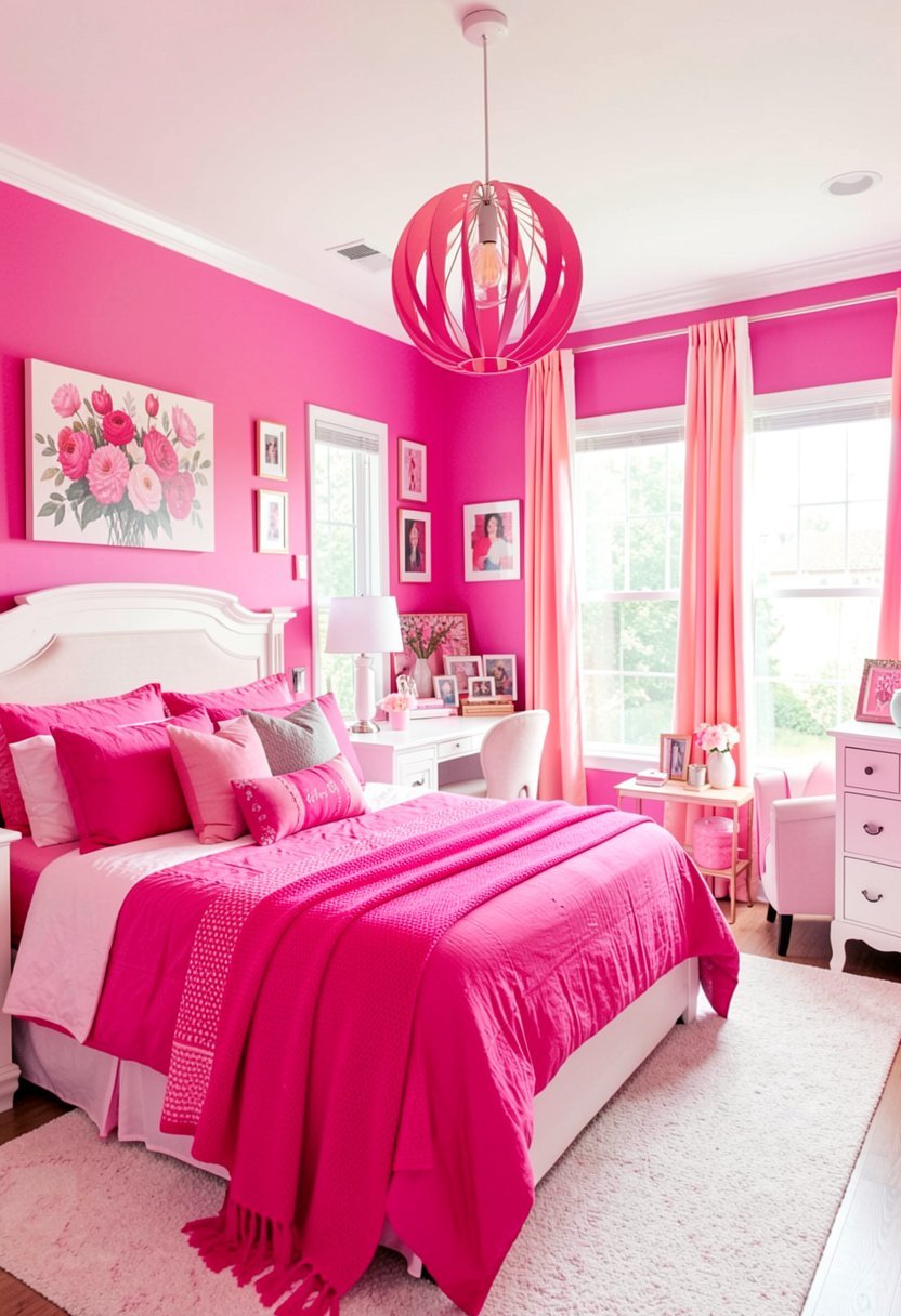 Fun Fuchsia Throw Blanket