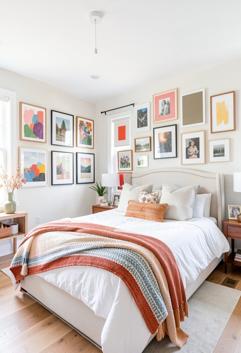 Gallery Walls with a Single Color Palette