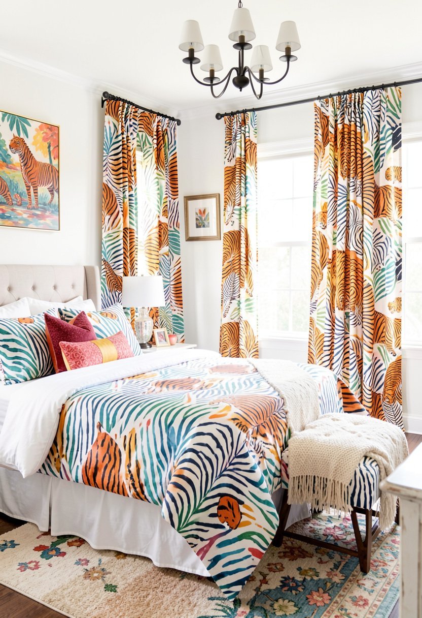 Get Tiger Print Curtains