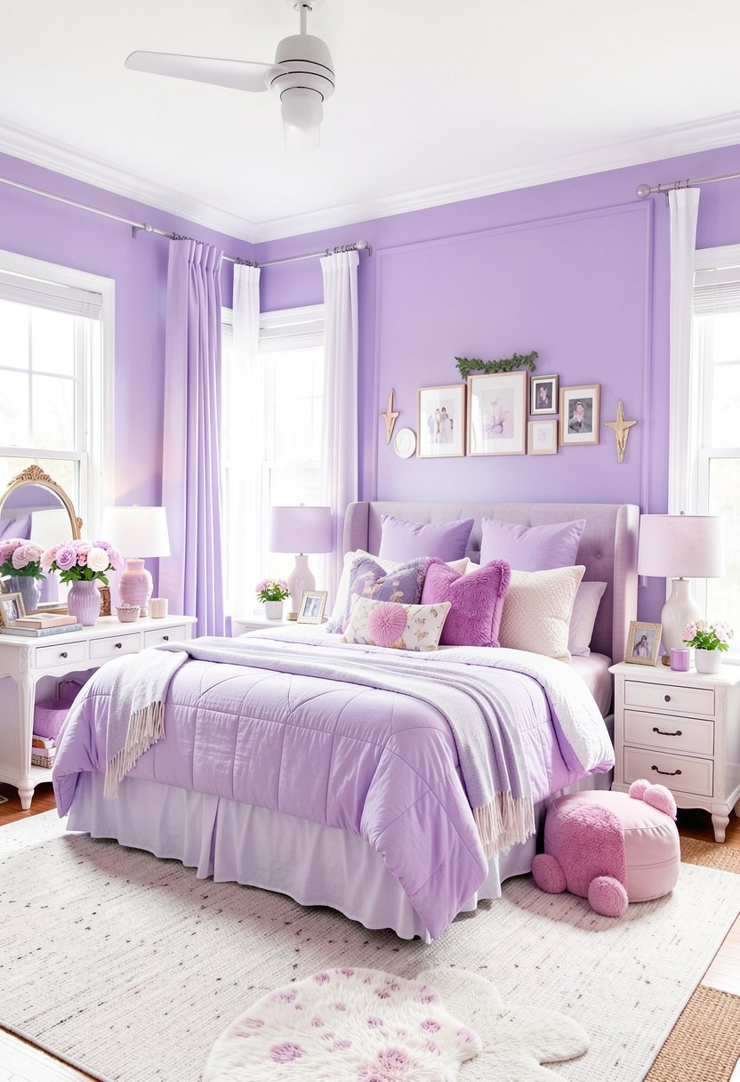 Go Big with a Lilac Feature Wall