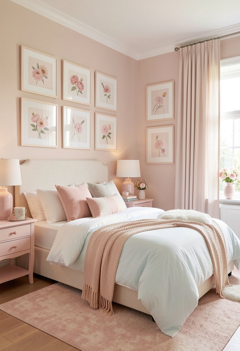 Hang Art with Pale Frames