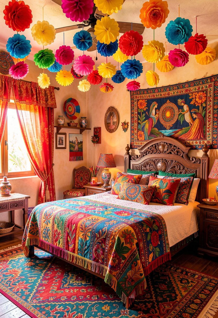Hang Colorful Paper Flowers