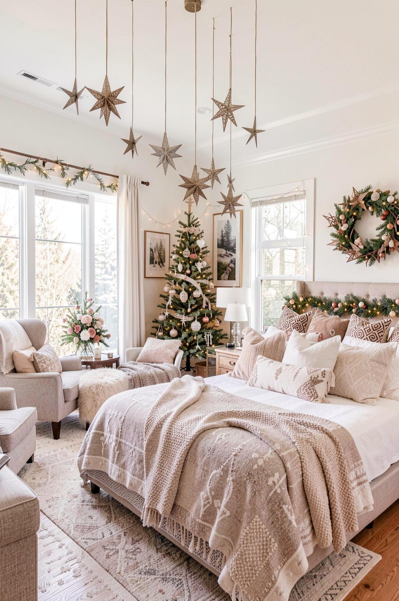 Hang Metallic Star Ornaments