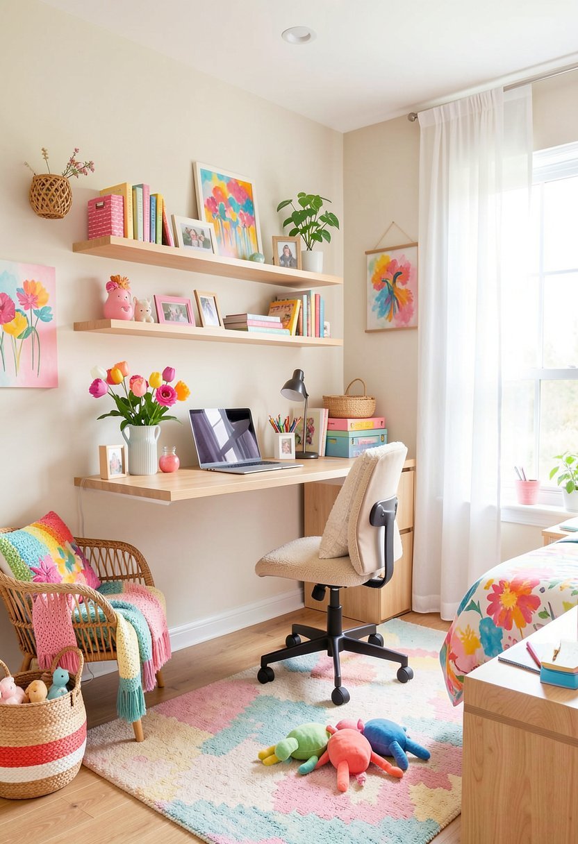 Install Floating Desk Units