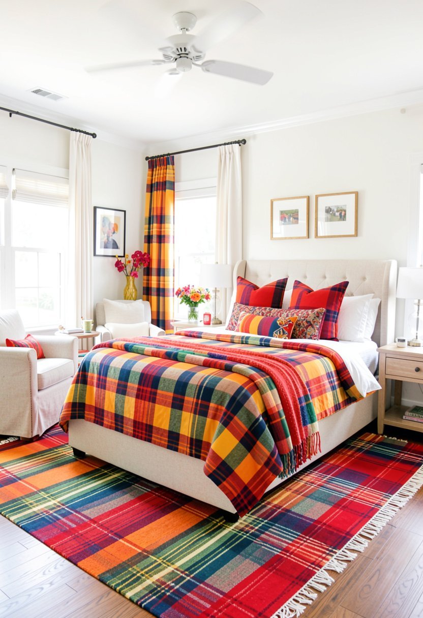 Layer a Plaid Rug Underfoot