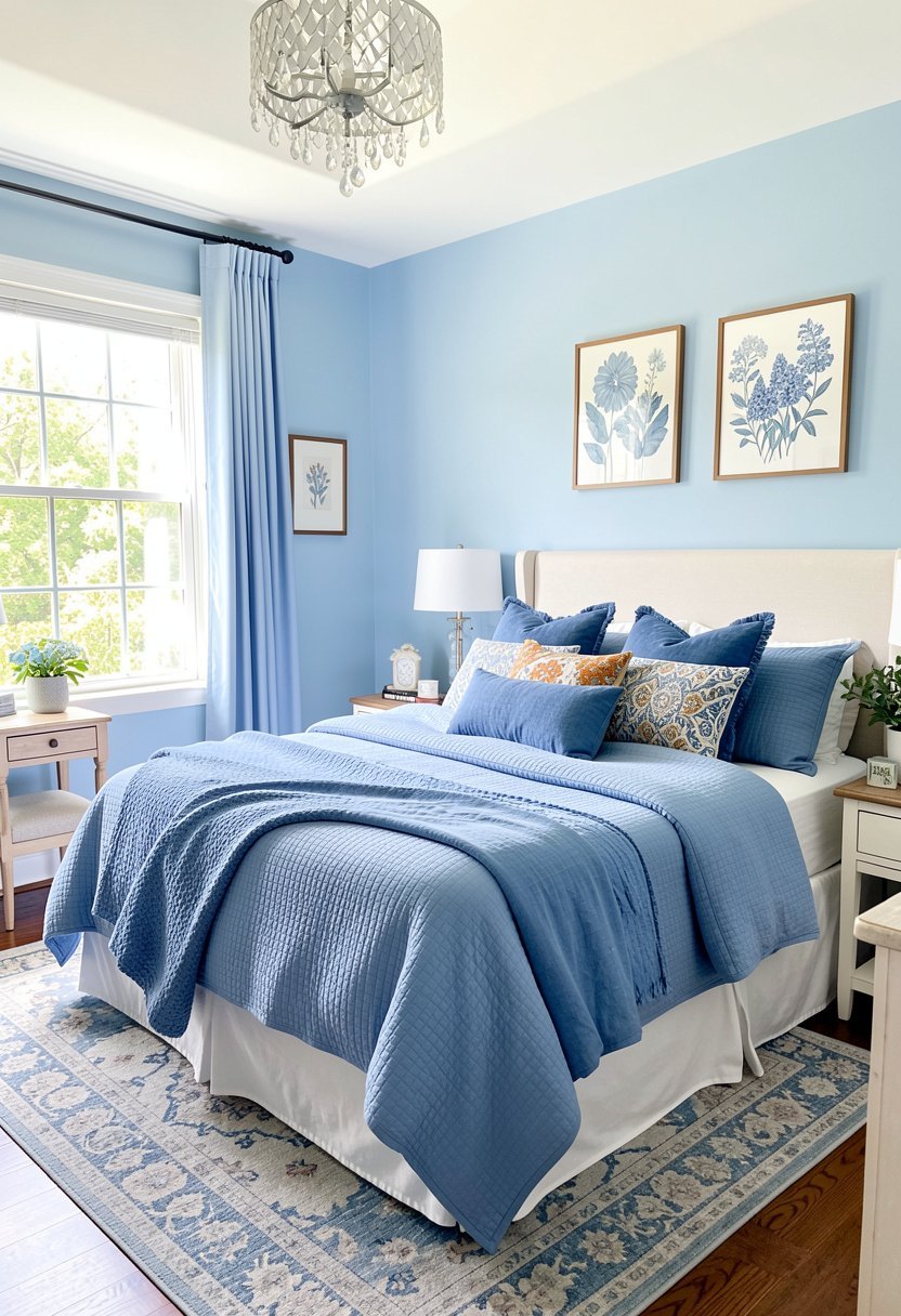 Layer Blue Throw Pillows