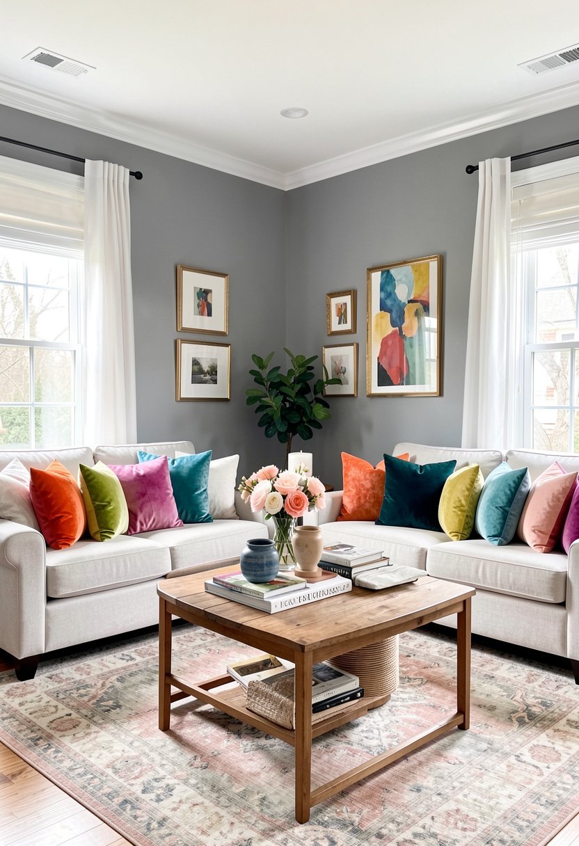 Layer in Soft Velvet Cushions