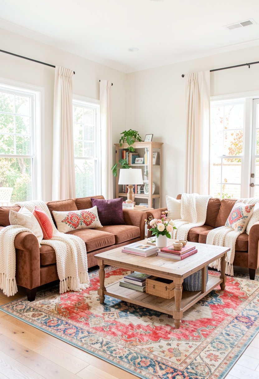 Layer with Cream Throw Blankets