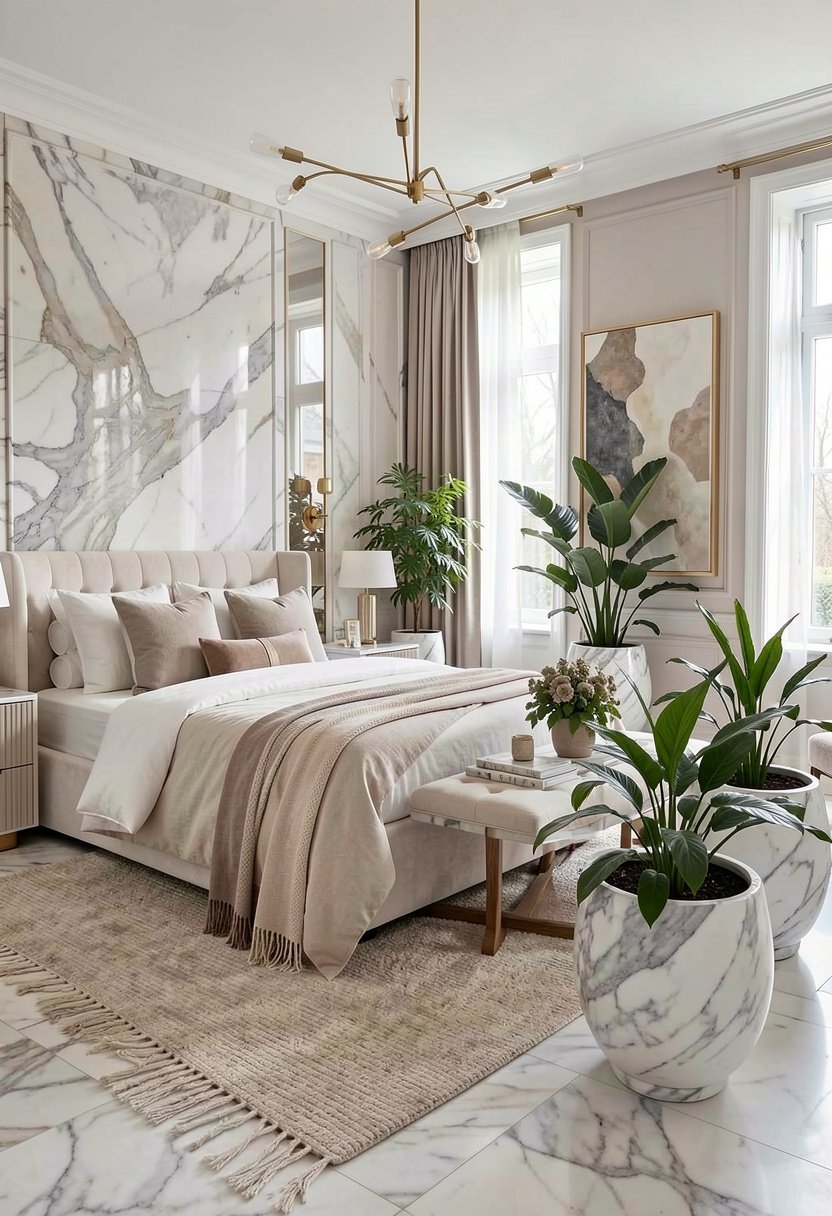 Marble Plant Pots