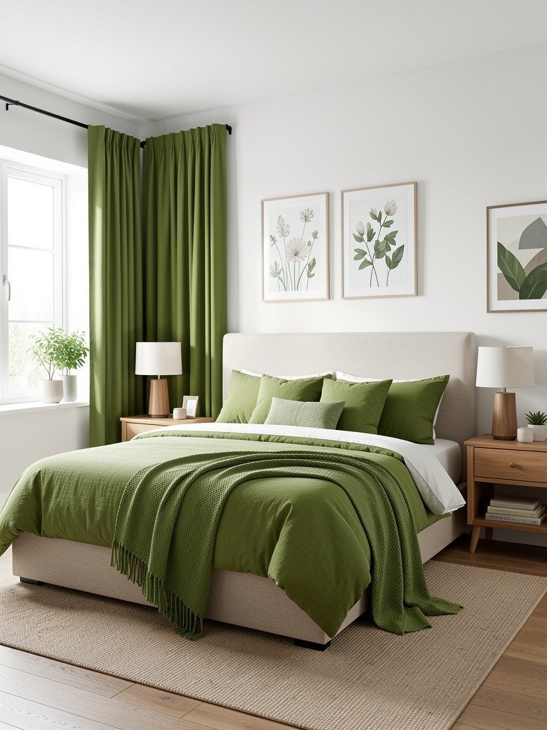Olive Green Curtains