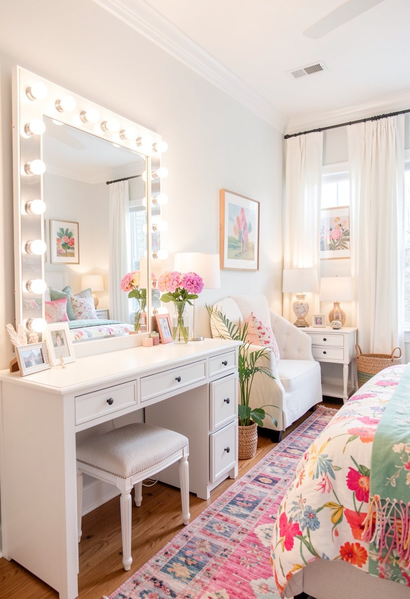 Opt for a Mirror with Bright Lights