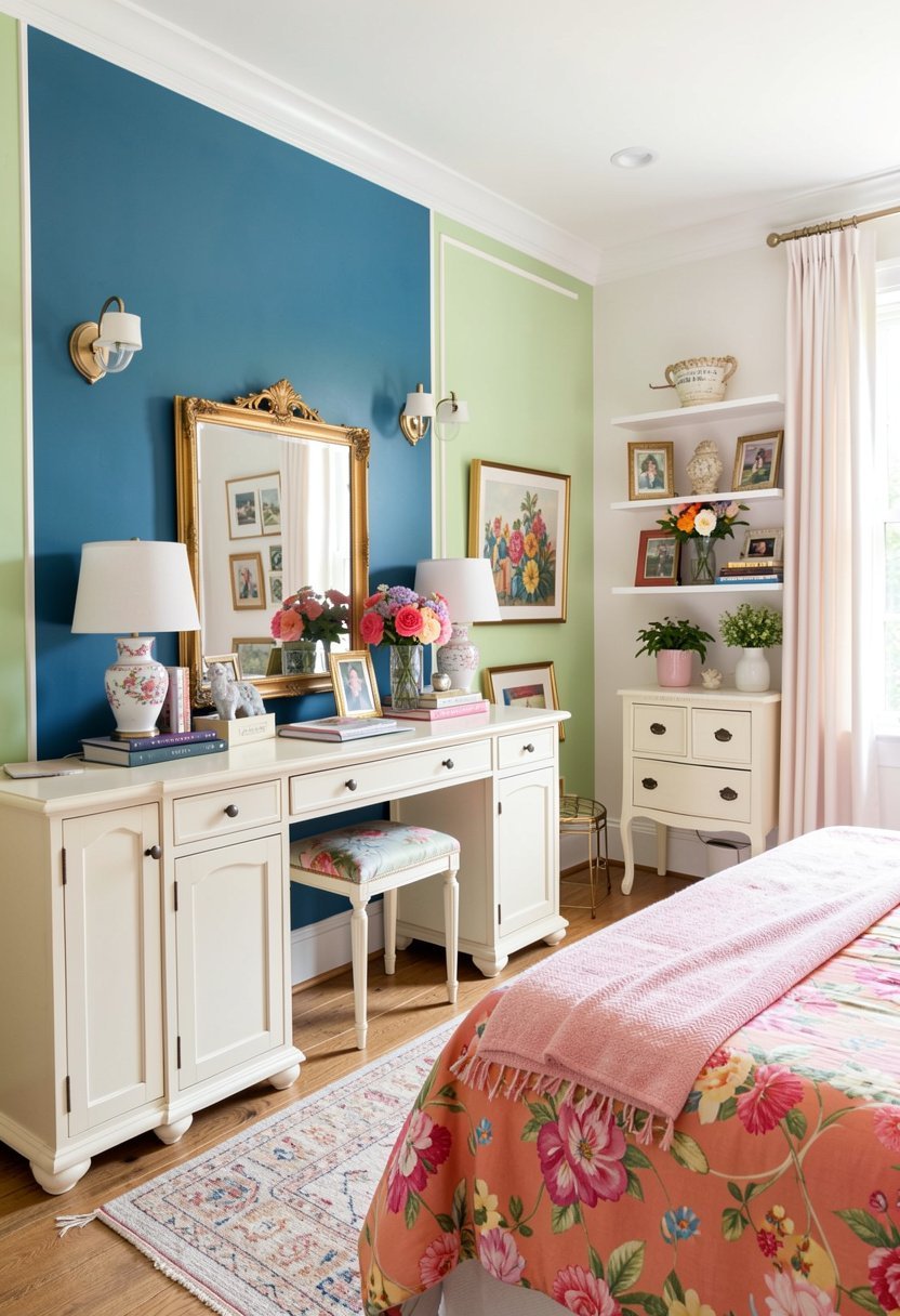 Paint a Matching Vanity Accent Wall
