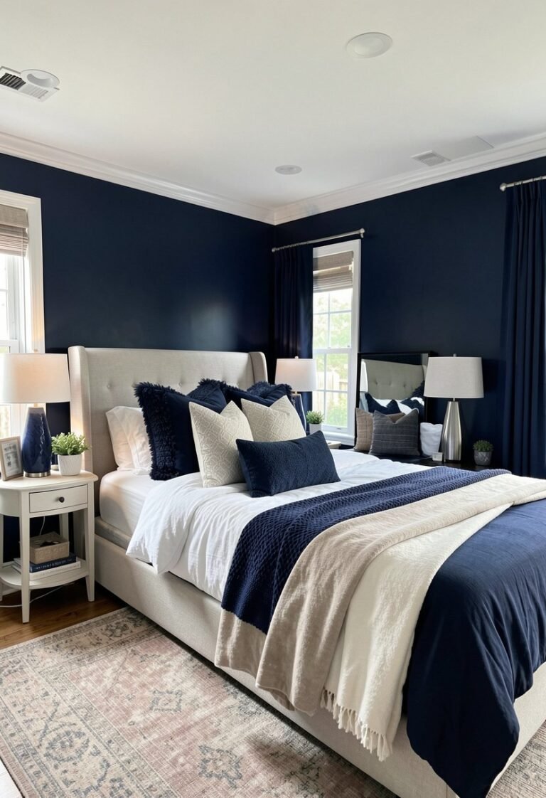 Paint All Four Walls Deep Navy