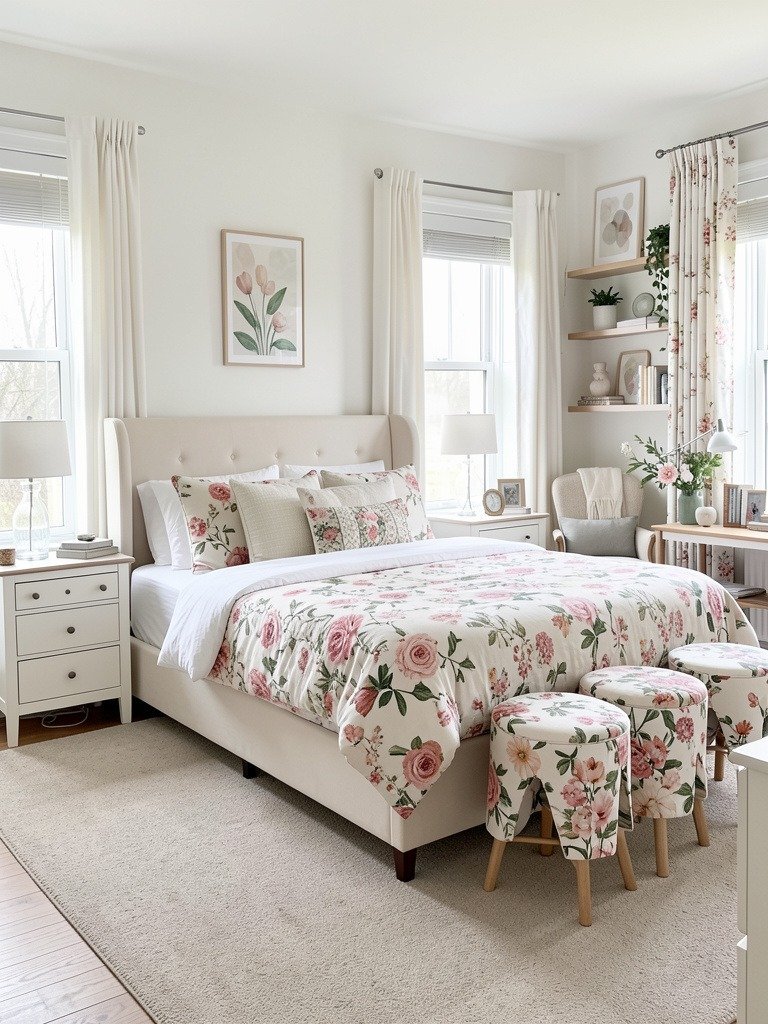 Pick Floral Stools for Seating