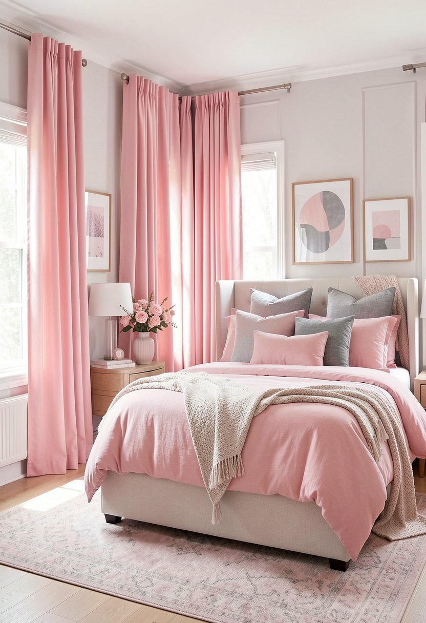 Pink Curtains for Soft Light