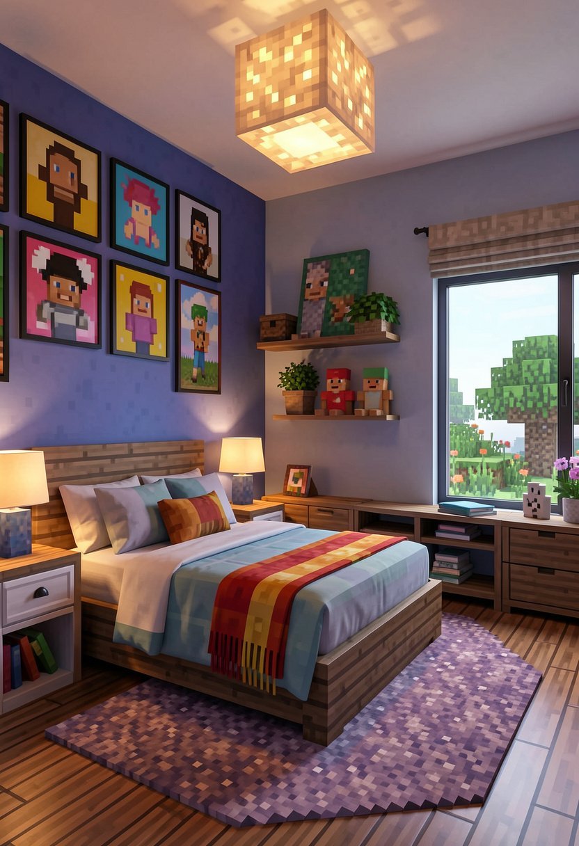 Pixelated Art On Walls