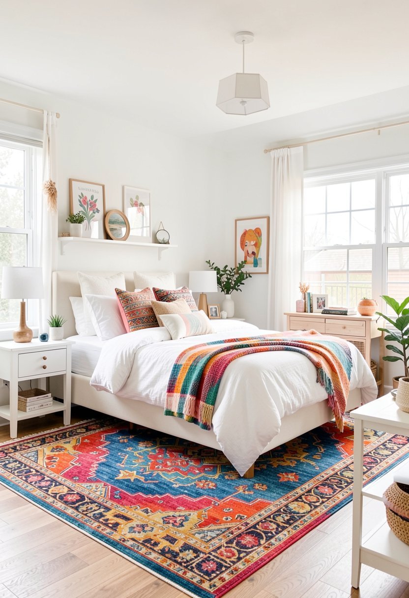 Rugs That Anchor the Bed