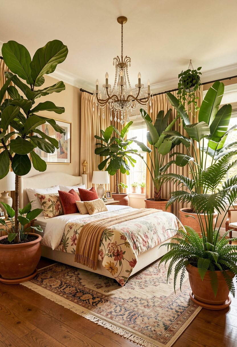 Seven Huge Potted Floor Plants