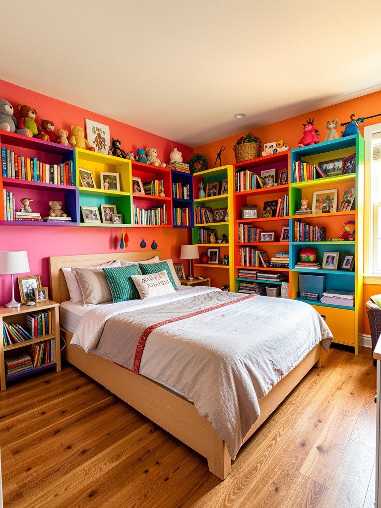 Style a Colorful Bookshelf