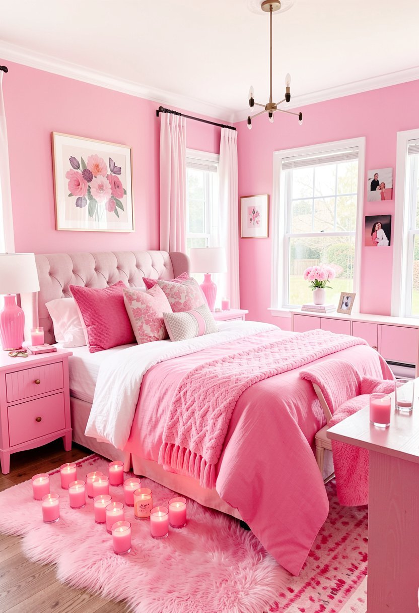 Stylish Pink Candle Votives