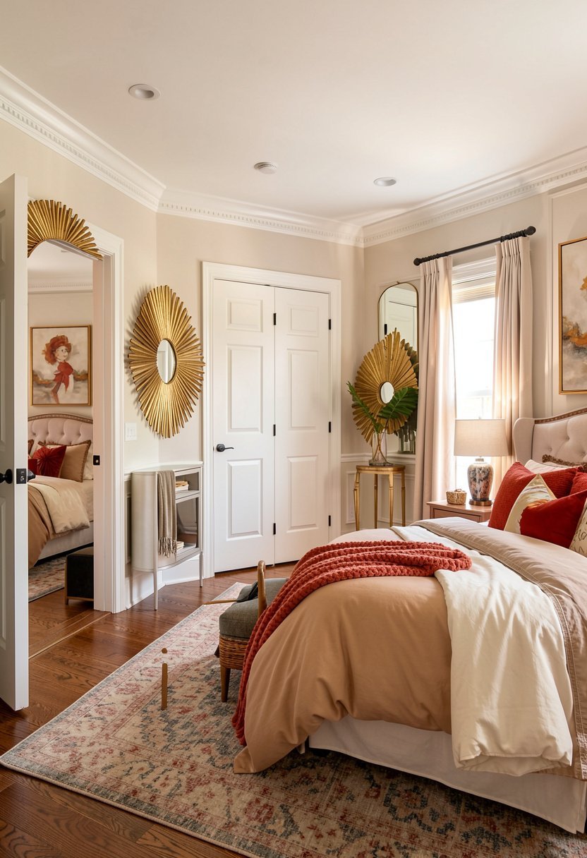 Sunburst Accents Near Doors