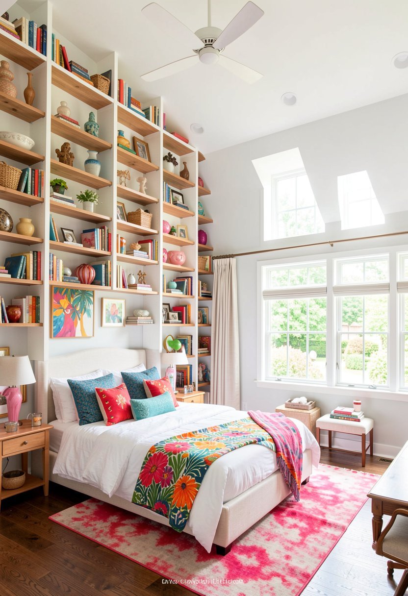 Tall Shelving That Climbs the Ceiling